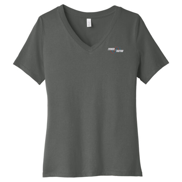   - Women's Relaxed Jersey Short Sleeve V Neck Tee Thumbnail